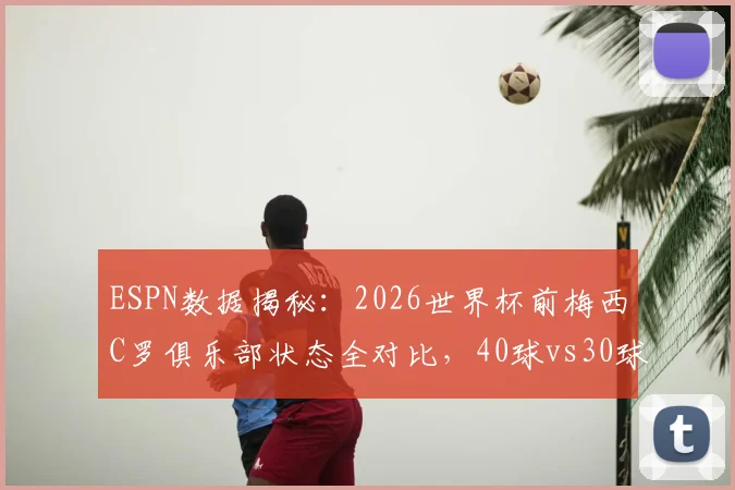 ESPN数据揭秘：2026世界杯前梅西C罗俱乐部状态全对比，40球vs30球谁更胜一筹？